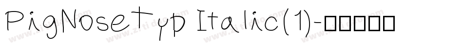 PigNoseTyp Italic(1)字体转换